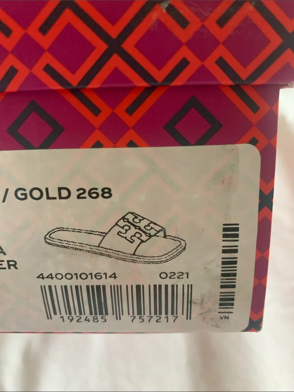 Tory Burch Tan Leather Logo Slide Sandals
